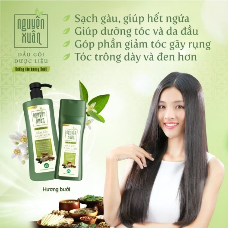 27391_23_20251213154152.png Dầu Gội Nguyên Xuân Dược Liệu Dưỡng Tóc Hương Bưởi 250ml - Xanh Lá Nhạt - DGTDNXXLN250