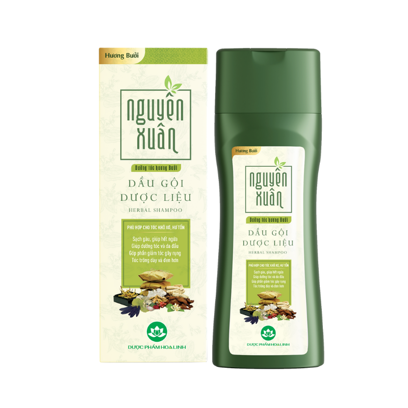 Dầu Gội Nguyên Xuân Dược Liệu Dưỡng Tóc Hương Bưởi 250ml - Xanh Lá Nhạt Dầu Gội Nguyên Xuân Dược Liệu Dưỡng Tóc Hương Bưởi 250ml - Xanh Lá Nhạt