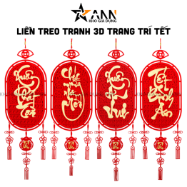 Liễn Treo 3d - Dây Treo Trang Trí Tết 28x108cm - TLN03