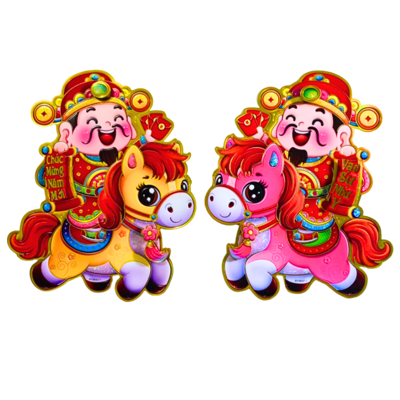 27436_156_20251126122228.png Cặp 2 Tranh Dán Cửa Ngựa - Tranh Dán Trang Trí Tết 80cm - TDC04