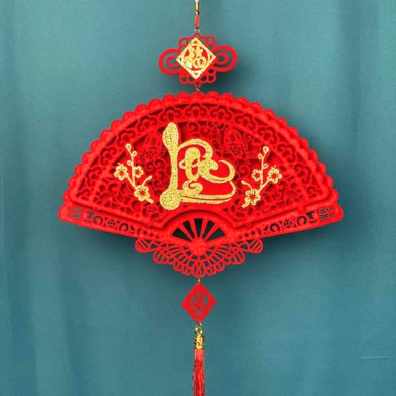 27442_182_20251126170602.png Cặp 2 Dây Treo Quạt Nhung Đỏ - Quạt Treo Trường Trang Trí Tết - QXTT05