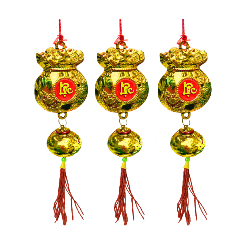 Set 3 Dây Túi Tiền Phúc Lộc Tài Treo Cây Trang Trí Tết Set 3 Dây Túi Tiền Phúc Lộc Tài Treo Cây Trang Trí Tết