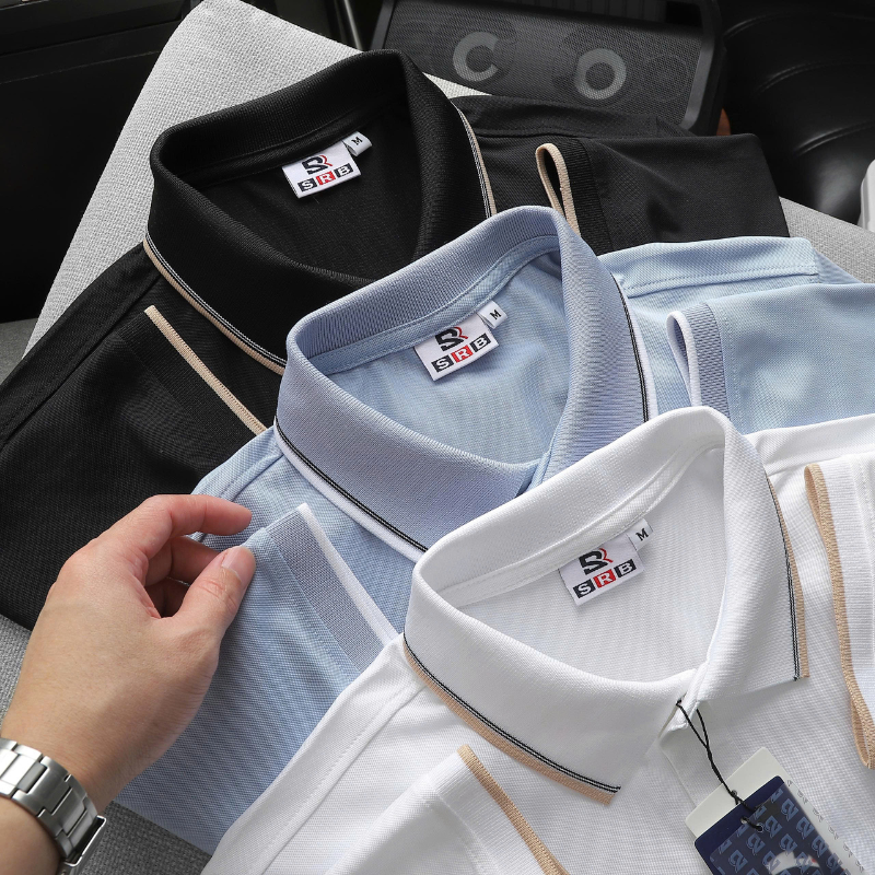 27601_9_20251211173051-1.png Áo Thun Nam Polo - Áo Thun Cổ Bẻ Nam Thêu Logo Chữ R Trước Ngực Và Phối Sọc Ở Vạt Áo Sang Trọng Có Big Size - CS294