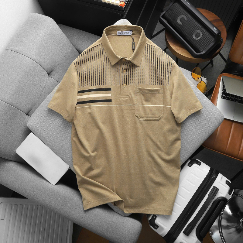 27602_19_20251211174954.png Áo Thun Nam Polo - Áo Thun Cổ Bẻ Nam Phối Sọc Có Túi Trước Ngực Sang Trọng Có Big Size - CS295
