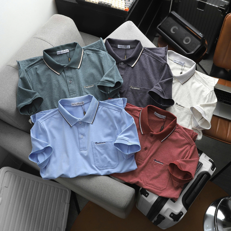 27603_18_20251211182305.png Áo Thun Nam Polo - Áo Thun Cổ Bẻ Nam Phối Sọc Ở Cổ Có Túi Trước Ngực Được Thêu Logo Chữ Paclehorse Sang Trọng Có Big Size - CS296