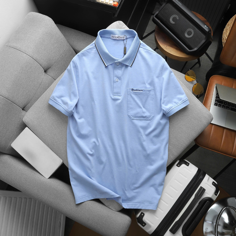 27603_7_20251211182256.png Áo Thun Nam Polo - Áo Thun Cổ Bẻ Nam Phối Sọc Ở Cổ Có Túi Trước Ngực Được Thêu Logo Chữ Paclehorse Sang Trọng Có Big Size - CS296