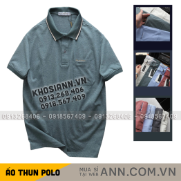 Áo Thun Nam Polo - Áo Thun Cổ Bẻ Nam Phối Sọc Ở Cổ Có Túi Trước Ngực Được Thêu Logo Chữ Paclehorse Sang Trọng Có Big Size - CS296