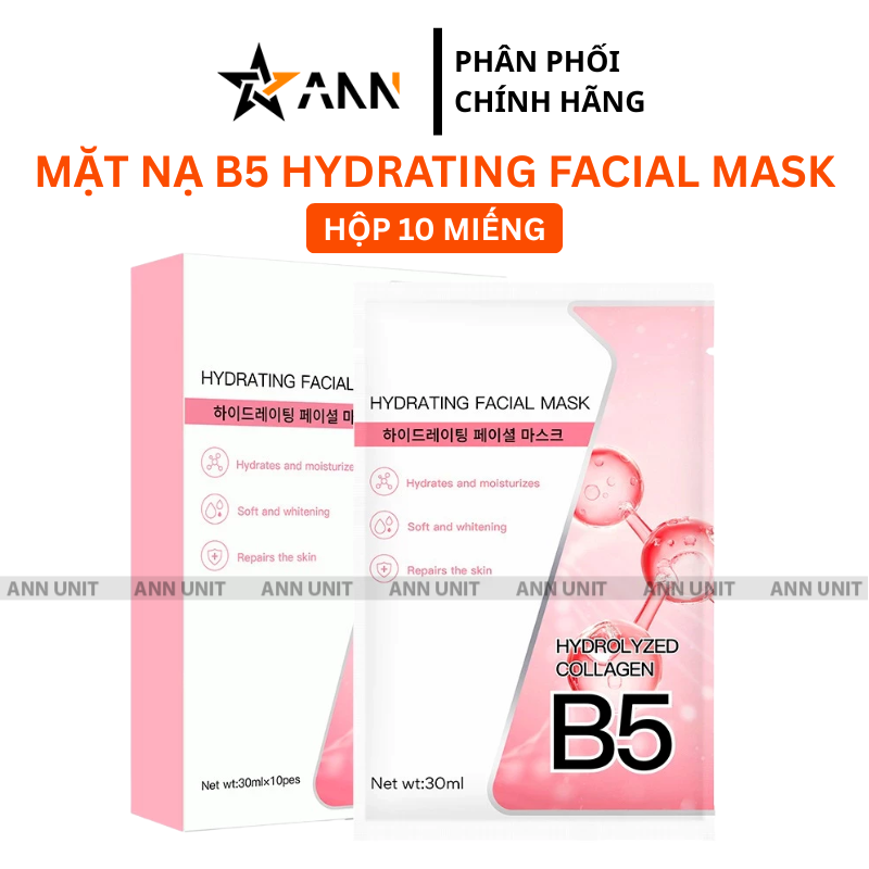 27605_2_20251212100111.png Hộp 10 Miếng Mặt Nạ B5 Hydrating Facial Mask Màu Hồng - 8804719572443