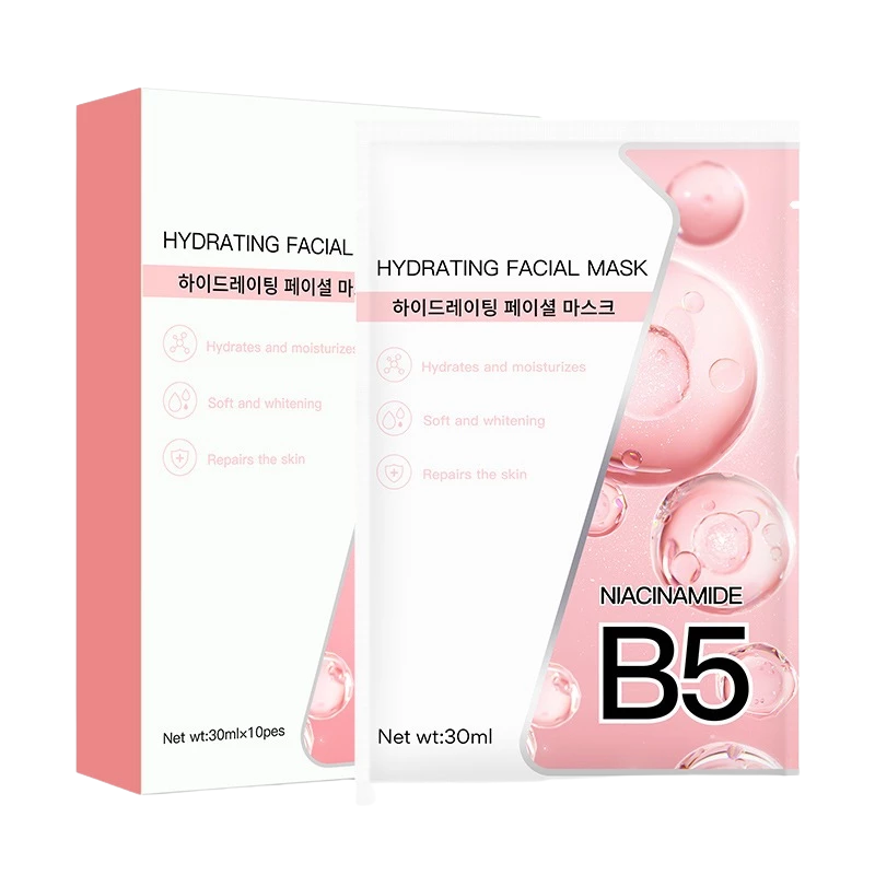 Hộp 10 Miếng Mặt Nạ B5 Hydrating Facial Mask Màu Hồng Cam Hộp 10 Miếng Mặt Nạ B5 Hydrating Facial Mask Màu Hồng Cam