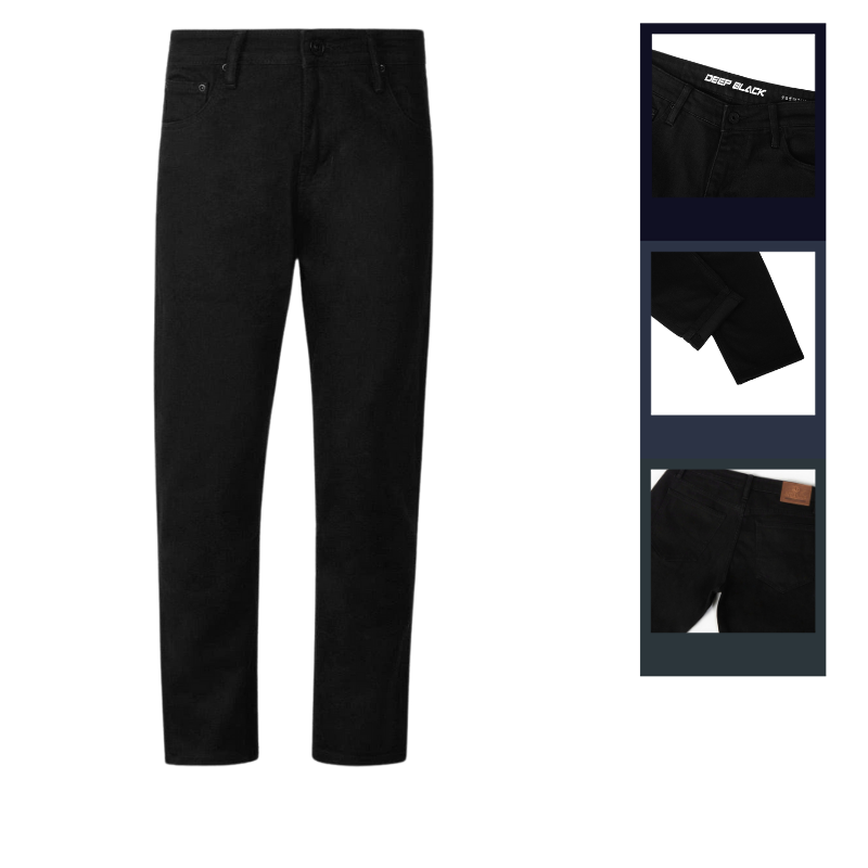 Chuyên sỉ quần Jeans Osl Aeroflex Deep-Black 95cm Jeans - 7356 Chuyên sỉ quần Jeans Osl Aeroflex Deep-Black 95cm Jeans - 7356