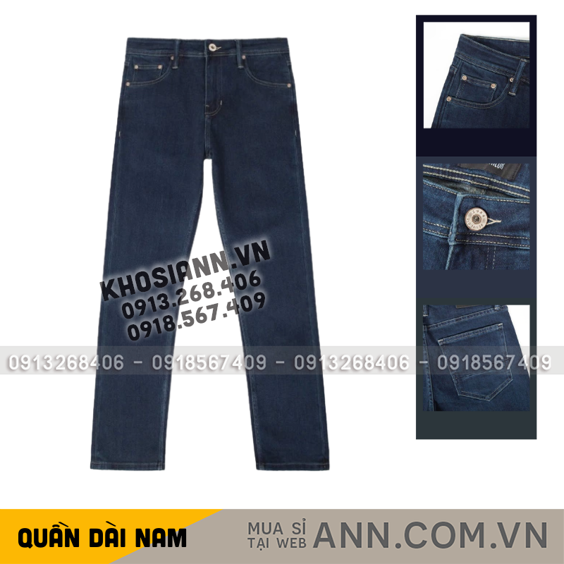 27629_100_20251213095922.png Quần Jean Dài Nam Form Slim-fit Old Sailor - 7160 - QB455