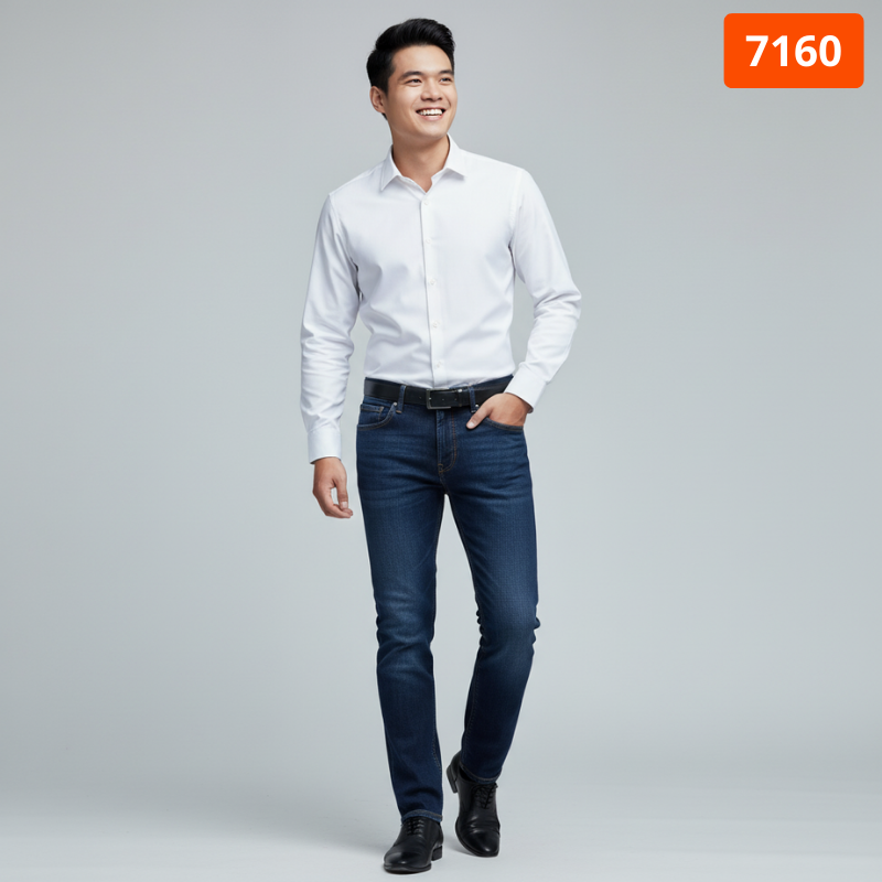 Chuyên sỉ quần Jean Dài Nam Form Slim-fit Old Sailor - 7160 Chuyên sỉ quần Jean Dài Nam Form Slim-fit Old Sailor - 7160