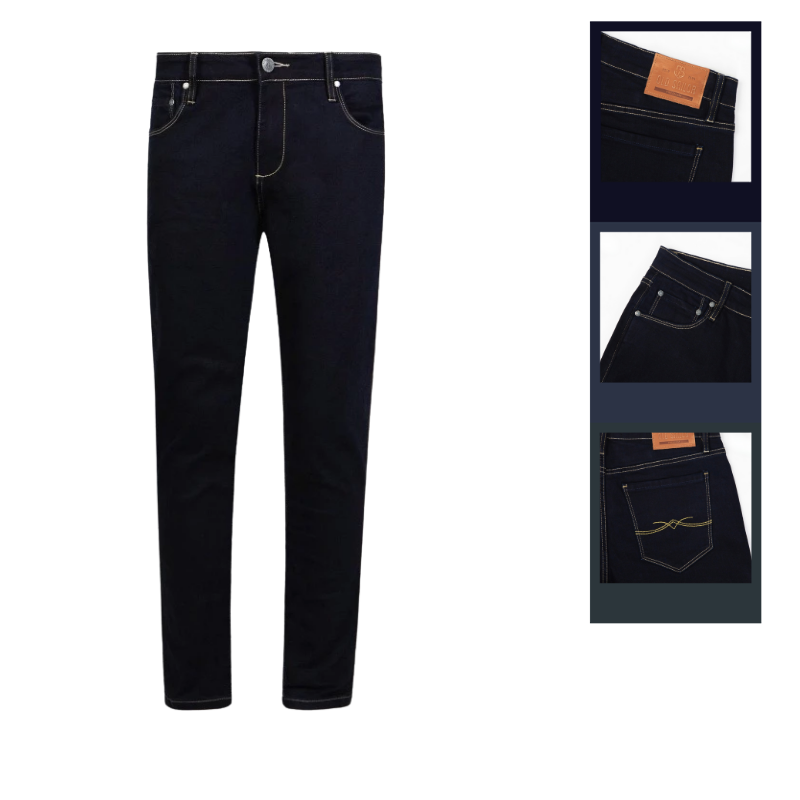 27641_130_20251213142832.png Quần Jean Dài Nam Form Slim-fit Old Sailor - 7278 - QB467