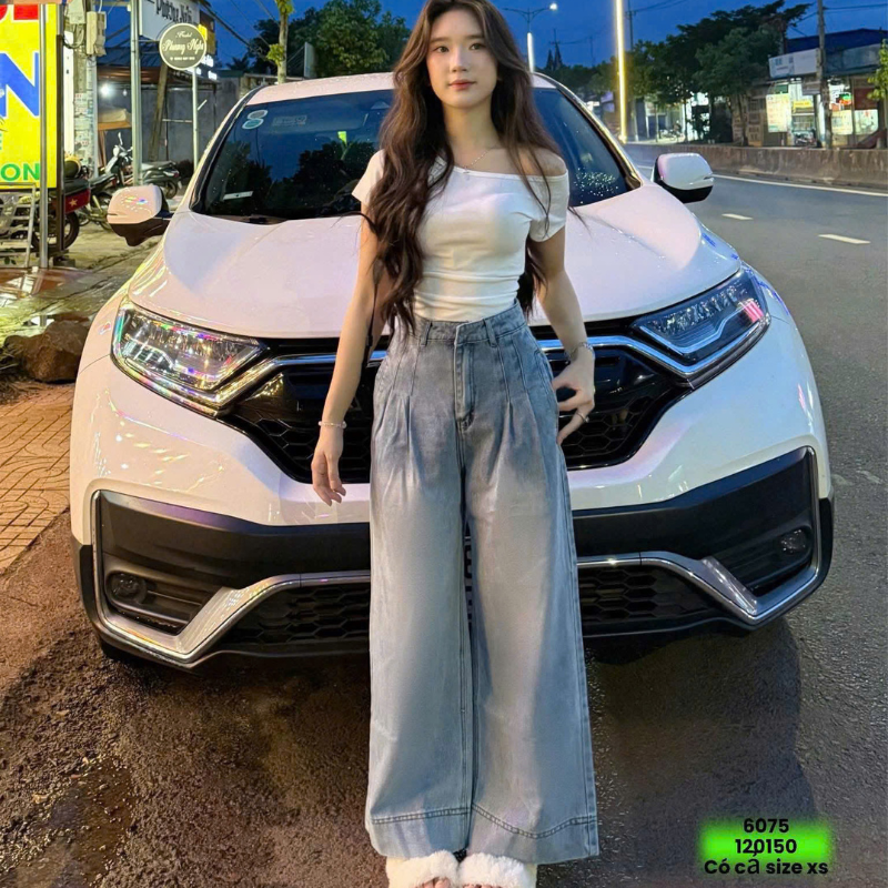 Bỏ sỉ quần Jeans Cotton Nữ Ống Suông Vải Dày Mềm Không Co Giãn Tôn Dáng Bỏ sỉ quần Jeans Cotton Nữ Ống Suông Vải Dày Mềm Không Co Giãn Tôn Dáng