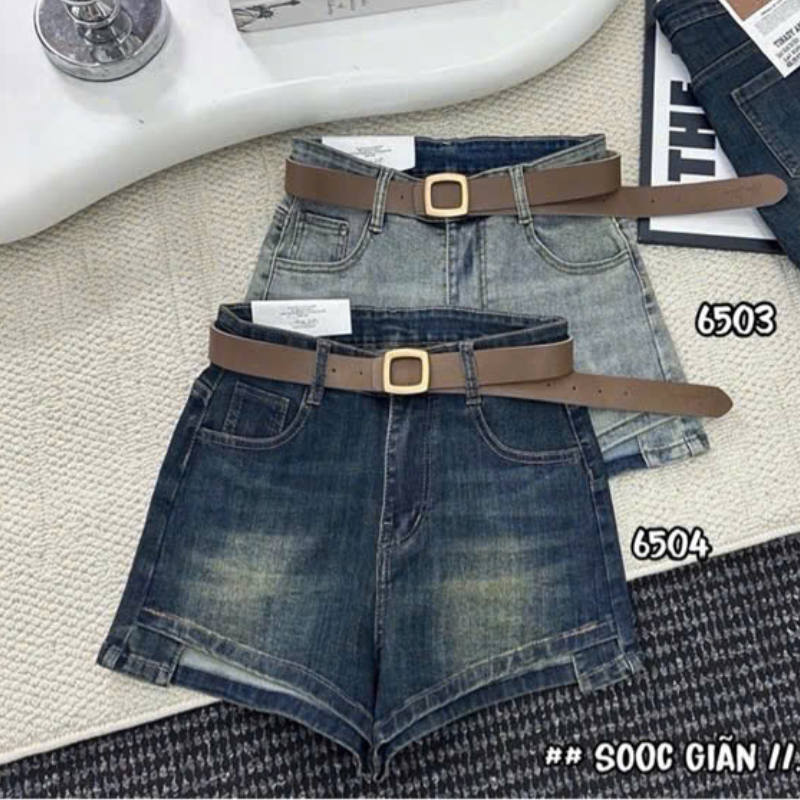 Quần Short Jean Nữ Không Co Giãn Đứng Form Chuẩn Quần Short Jean Nữ Không Co Giãn Đứng Form Chuẩn