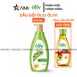 Dầu Gội Ôliu Ôliv Giúp Tóc Chắc Khỏe Bồng Bềnh 650ml - Tặng Dầu Tắm Oliu 3x Dưỡng Ẩm - 8935136865181