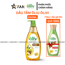 Dầu Tắm Ôliu Ôliv 3x Dưỡng Ẩm 650ml - Tặng Dầu Gội Ôliu Giúp Giảm Gãy Rụng Tóc - 8935136865402