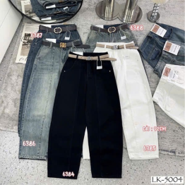 Quần Thụng Jeans Nữ Vải Dày Mềm Không Co Giãn Nhiều Mẫu - QG296