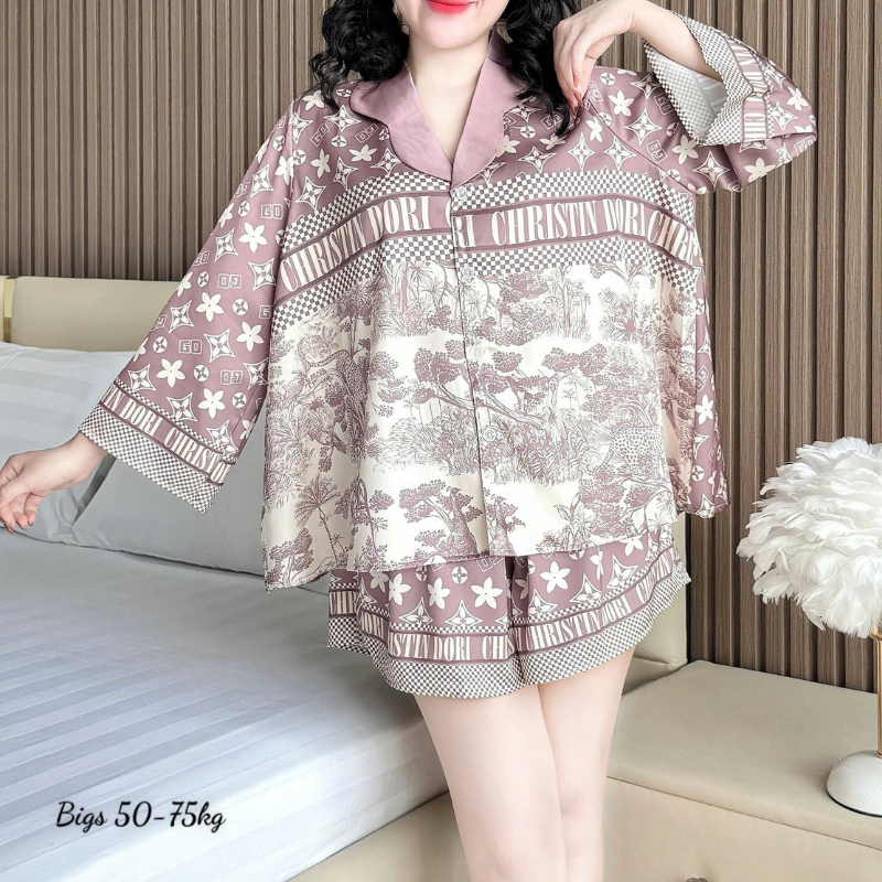 Giá sỉ đồ Bộ Ngủ Nữ Họa Tiết Đơn Giản Mặc Mát Thoải Mái 50–75kg Giá sỉ đồ Bộ Ngủ Nữ Họa Tiết Đơn Giản Mặc Mát Thoải Mái 50–75kg
