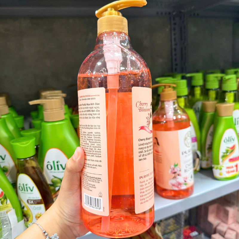 27672_4_20251216115346.png Sữa Tắm Purite Hương Hoa Anh Đào Cherry Blossom 1,1 lít - Sữa Tắm Dưỡng Sáng Da - 8935136865648