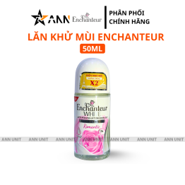 Lăn Khử Mùi Enchanteur Romantic 72h 50ml - Lăn Nách Dưỡng Sáng Da Màu Hồng - 8935212804615