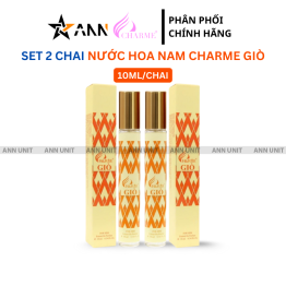 Set 2 Chai Nước Hoa Nam Charme Giò 10ml Phiên Bản Mới - Hương Thơm Hiện Đại Sang Trọng - 8936194698469SET
