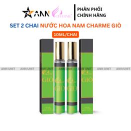 Set 2 Chai Nước Hoa Nam Charme Giò 10ml - Hương Thơm Hiện Đại Sang Trọng - 8936194698599SET