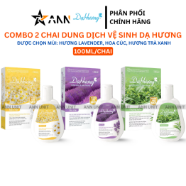 Combo 2 Chai Dung Dịch Vệ Sinh Dạ Hương 120ml - Hương Lavender, Hương Hoa Cúc, Hương Trà Xanh (Được Chọn Mùi) - DDVSDH100ML