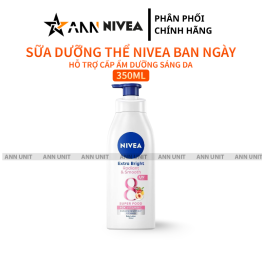 Sữa Dưỡng Thể Nivea Dưỡng Da Sáng Mịn 350ml Màu Hồng - Ban Ngày - SDTNMH350ML