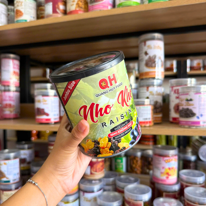 Bỏ sỉ nho Khô Quang Huy 3 Màu Không Hạt Thơm Ngon 425g - Ngo Khô Không Hạt Bỏ sỉ nho Khô Quang Huy 3 Màu Không Hạt Thơm Ngon 425g - Ngo Khô Không Hạt