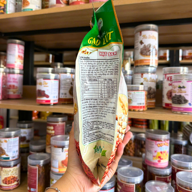 Ngũ Cốc Gạo Lứt Huyết Rồng Hạt Sen 400g - Ngũ Cốc Nutri Life's - Ngũ Cốc Dinh Dưỡng 16 Gói Ngũ Cốc Gạo Lứt Huyết Rồng Hạt Sen 400g - Ngũ Cốc Nutri Life's - Ngũ Cốc Dinh Dưỡng 16 Gói