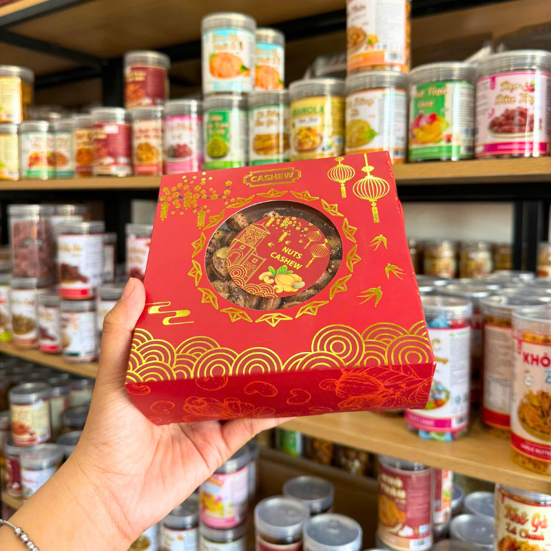 Hạt Diều Rang Muối Nuts Cashew Hộp Quà Tết Hạt Diều Rang Muối Nuts Cashew Hộp Quà Tết