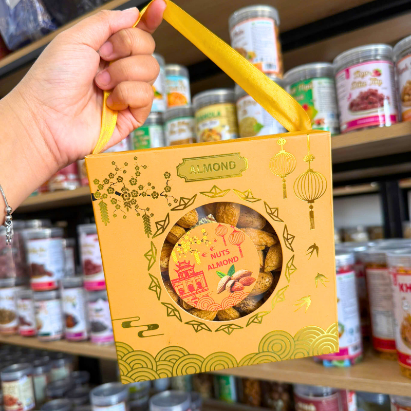 Chuyên sỉ hạnh Nhân Rang Bơ Nust Almond Thơm Ngon - Hộp Quà Tết Chuyên sỉ hạnh Nhân Rang Bơ Nust Almond Thơm Ngon - Hộp Quà Tết