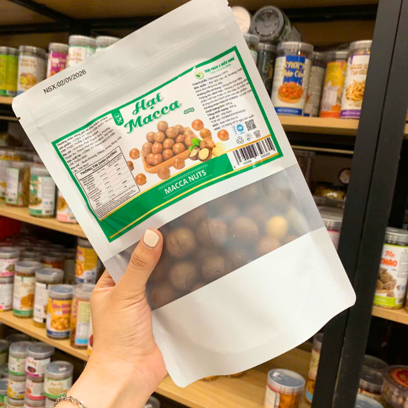 Giá sỉ hạt Macca 400g Túi Zip Sữa Giá sỉ hạt Macca 400g Túi Zip Sữa