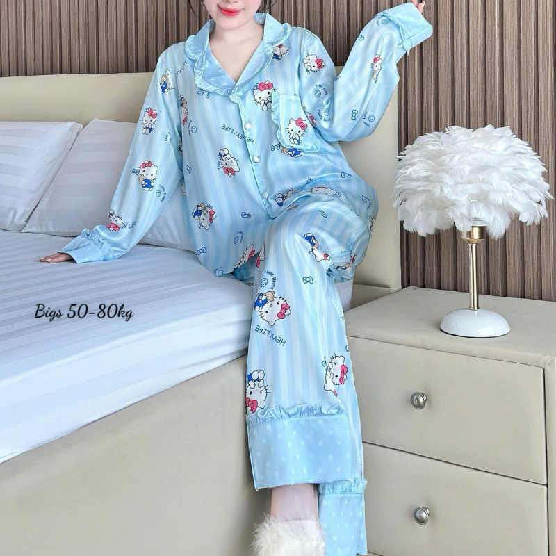 27896_124_20260106171111.png Đồ Bộ Pijama Nữ - Đồ Bộ Tay Dài Quần Dài Họa Tiết Đơn Giản Mặc Mát Thoải Mái Big Size 50–80kg - DBO5207