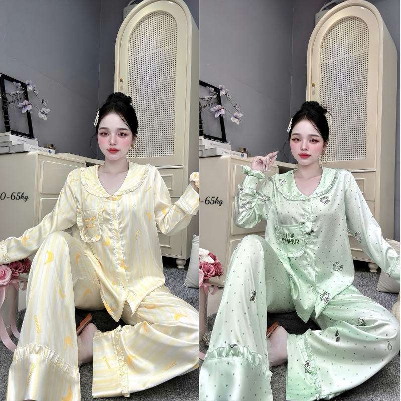 27898_143_20260106172757.png Đồ Bộ Pijama Nữ - Đồ Bộ Tay Dài Quần Dài Viền Bèo Họa Tiết Nhí Size 40-60kg - DBO5209