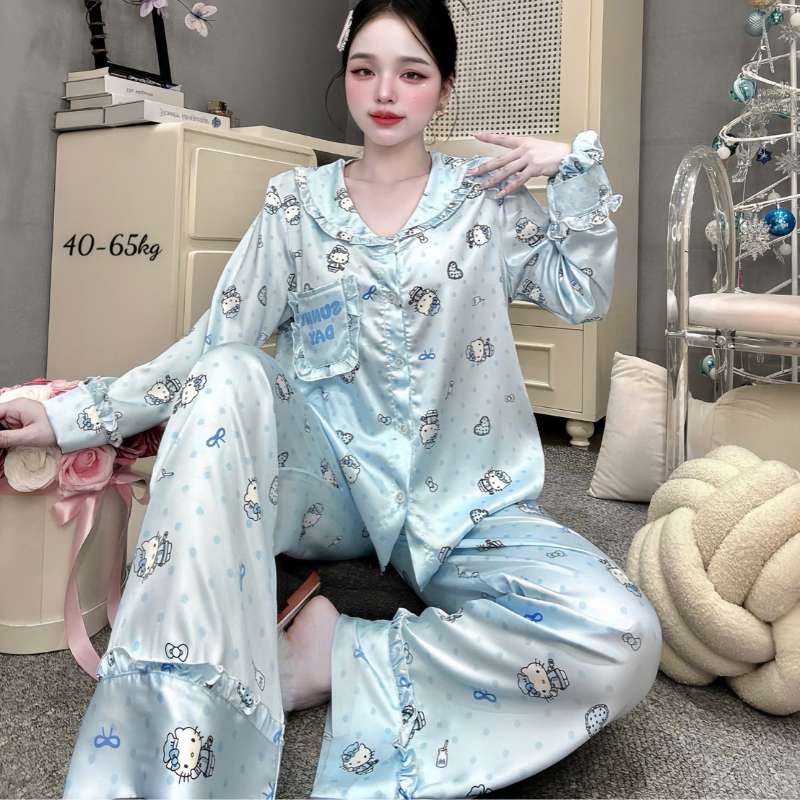 27898_148_20260106172801.png Đồ Bộ Pijama Nữ - Đồ Bộ Tay Dài Quần Dài Viền Bèo Họa Tiết Nhí Size 40-60kg - DBO5209
