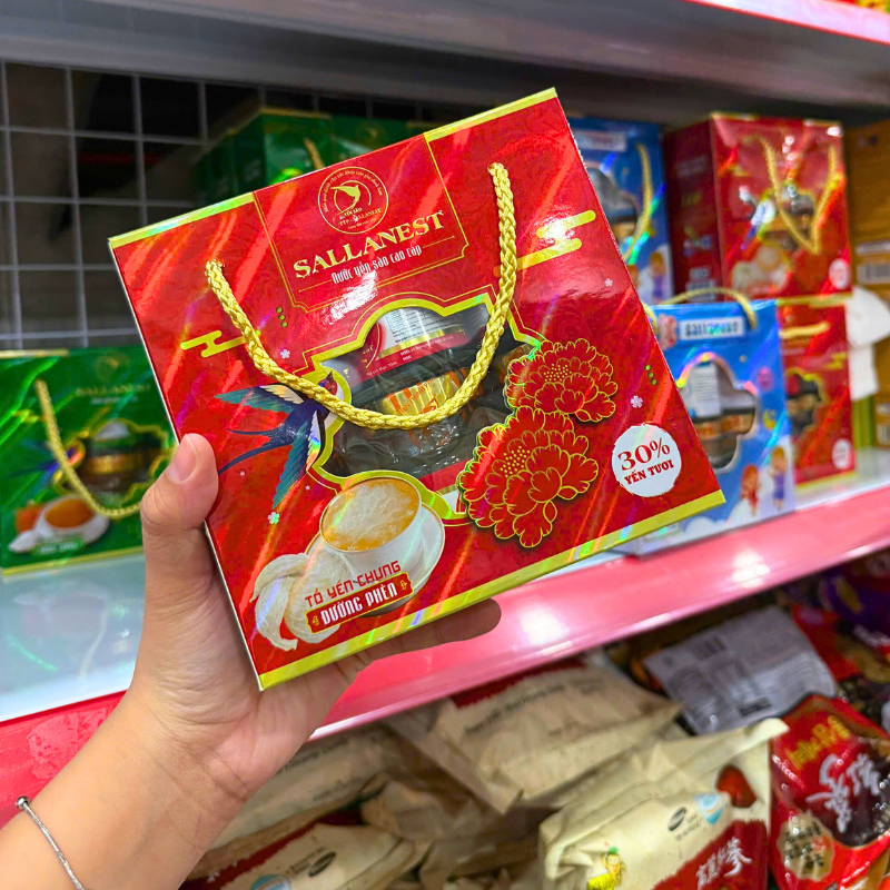 Tổ Yến Sào Cao Cấp Chưng Táo Đỏ SALLANEST 30% Dạng Xách 6 Hủ 70ml Tổ Yến Sào Cao Cấp Chưng Táo Đỏ SALLANEST 30% Dạng Xách 6 Hủ 70ml