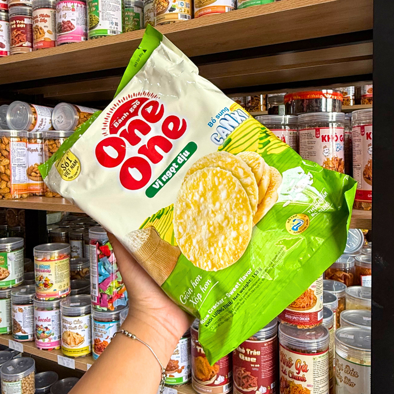 Bánh Gạo ONE ONE Gói Xanh Lá Vị Ngọt Dịu 150gr Bánh Gạo ONE ONE Gói Xanh Lá Vị Ngọt Dịu 150gr