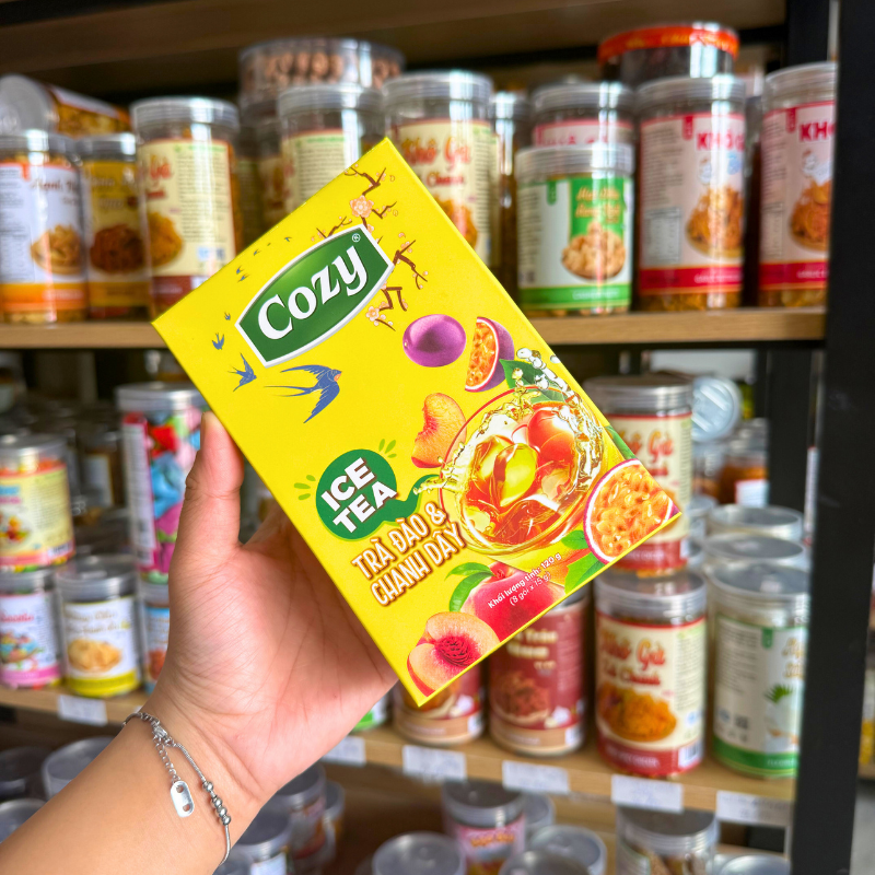 Phân phối trà Đào & Chanh Dây COZY 120g (8 gói x 15g) Phân phối trà Đào & Chanh Dây COZY 120g (8 gói x 15g)