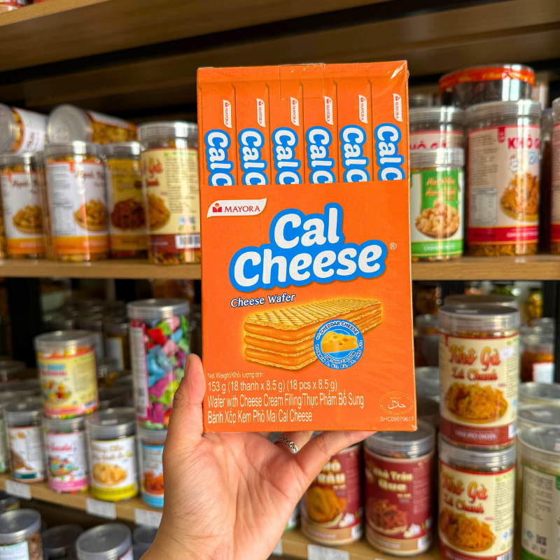 Nguồn sỉ bánh Xốp Phô Mai MAYORA CAL CHEESE 153gr (18 Cây x 8.5g) Nguồn sỉ bánh Xốp Phô Mai MAYORA CAL CHEESE 153gr (18 Cây x 8.5g)