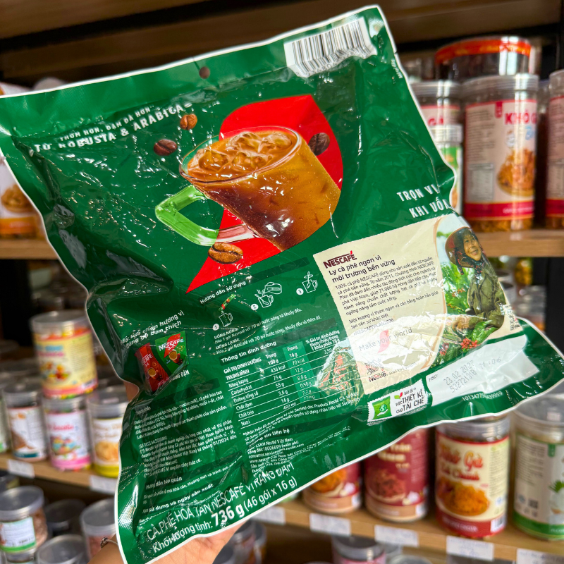 Cà Phê Sữa Hòa Tan NESCAFE 3in1 Vị Rang Đậm 736g (46 gói x 16g) Cà Phê Sữa Hòa Tan NESCAFE 3in1 Vị Rang Đậm 736g (46 gói x 16g)