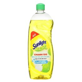 Nước Rửa Chén Sunlight Chanh 100 Đánh Bay Dầu Mỡ Cứng Đầu Chai 750g - NRCSC750G