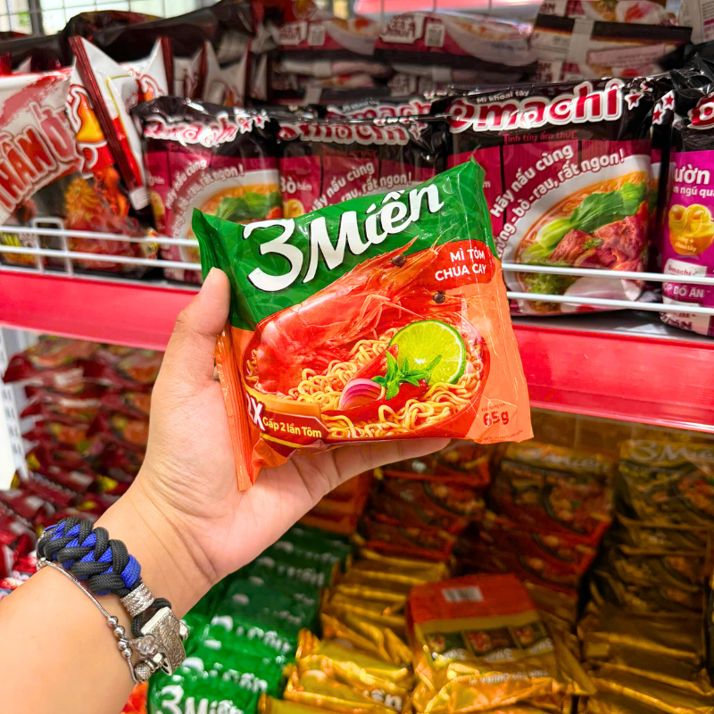 Bỏ sỉ mì Gói 3 MIỀN Tôm Chua Cay 65g Bỏ sỉ mì Gói 3 MIỀN Tôm Chua Cay 65g
