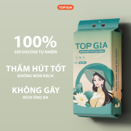 1 Bịch Khăn Mặt Khô Sắc Việt Topgia Hình Cô Gái - GIAYTOPGIASACVIET02