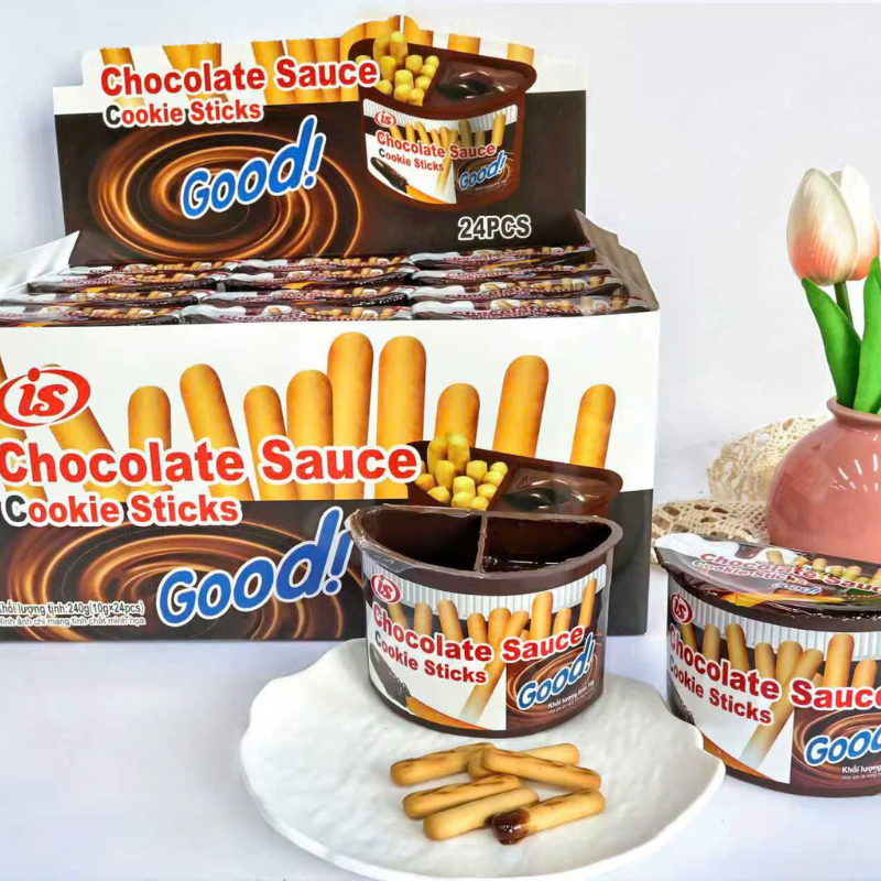 1 Hộp Bánh Que Chấm Sốt Socola - Bánh Coco Chocolate Hongya 1 Hộp Bánh Que Chấm Sốt Socola - Bánh Coco Chocolate Hongya