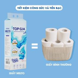 1 Thùng 6 Bịch Giấy Vệ Sinh Topgia Melto - TOPGIAMELTOTHUNG6
