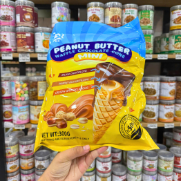 Bánh Ốc Quế Waffle Bơ Đậu Phộng Socola BX 300g - 6959062225637