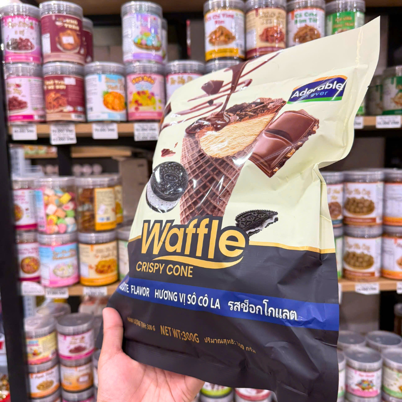 Bánh Ốc Quế Waffle Socola Adorable 300g Bánh Ốc Quế Waffle Socola Adorable 300g