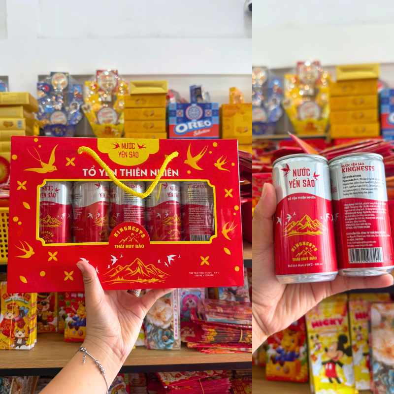 Chuyên sỉ nước Yến Sào Thái Huy Bảo - Tổ Yến Thiên Nhiên Kingnests 180ml x 5 Lon Chuyên sỉ nước Yến Sào Thái Huy Bảo - Tổ Yến Thiên Nhiên Kingnests 180ml x 5 Lon